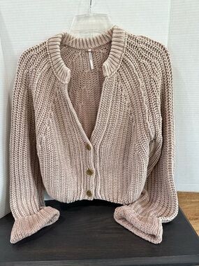 Free People Sweet Nothing Cardi- light beige/sandcastle